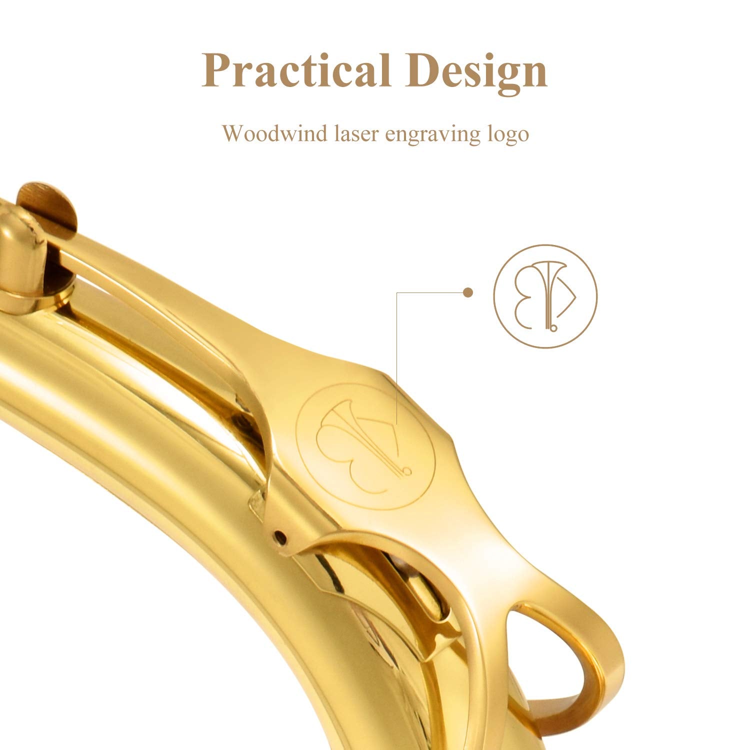 Eastar AS-? Student Alto Saxophone E Flat Gold Lacquer Alto Beginner Sax Full Kit With Carrying Sax Case Mouthpiece Straps Reeds